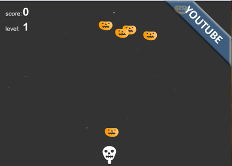 Image of Halloween PC Space Invaders game coded in actionscript